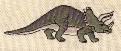 Embroidery Design: Dinosaur Tricepators 3.45w X 1.24h