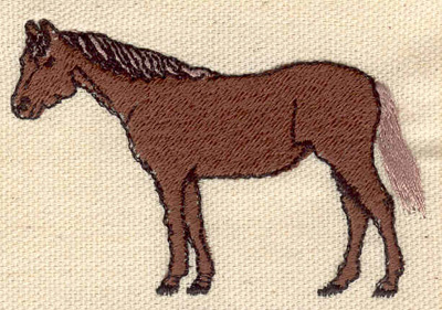 Embroidery Design: Horse standing 2.82w X 2.02h