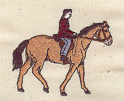Embroidery Design: Horse and rider2.08in. H x 2.35in. W
