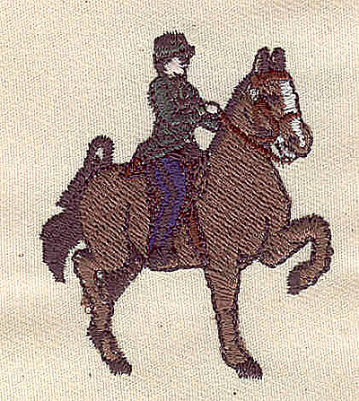 Embroidery Design: Dressage horse and rider2.00in. H x 1.75in. W