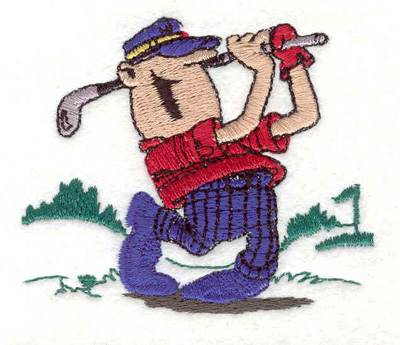 Embroidery Design: Golfer B 2.80"w X 2.32"h