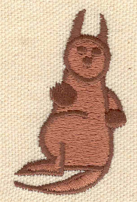 Embroidery Design: Kangaroo 1.25w X 2.15h