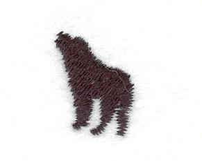 Embroidery Design: Wolf howling A 0.55"w X 0.79"h