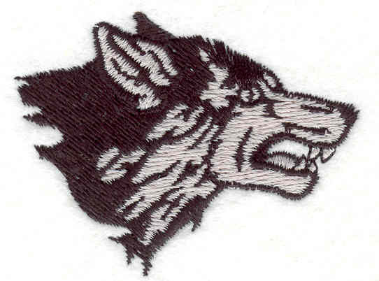 Embroidery Design: Wolf head E 2.49"w X 1.90"h