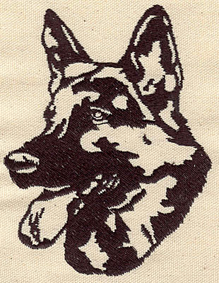 Embroidery Design: German Sheppard large3.79w X 5.00h