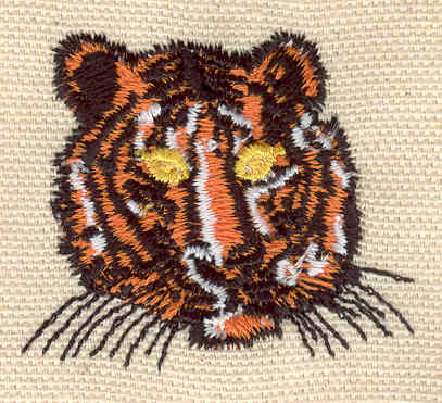 Embroidery Design: Tiger head 1.84w X 1.57h