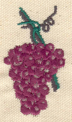 Embroidery Design: Grape cluster 1.30w X 2.30h