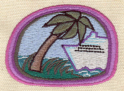 Embroidery Design: Tropical scene 2.80w X 2.00h