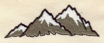 Embroidery Design: Mountains 3.00w X 1.00h