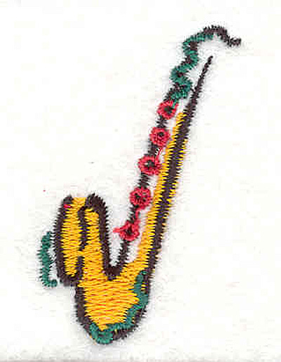 Embroidery Design: Saxaphone 2.20" X 0.80"