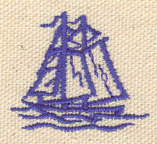 Embroidery Design: Sail boat 1.40w X 1.20h