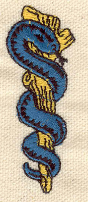 Embroidery Design: Medical snake 0.90w X 2.50h