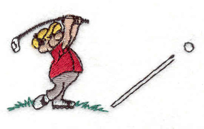 Embroidery Design: Golfer C 2.50"w X 1.30"h