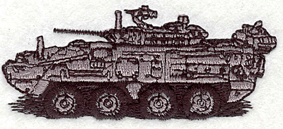 Embroidery Design: Tank1.40" x 3.30"