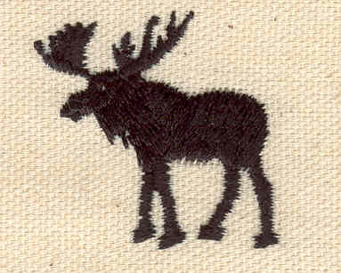 Embroidery Design: Moose silhouette 1.35w X 1.35h