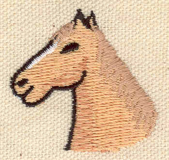 Embroidery Design: Horse head 1.55w X 1.45h
