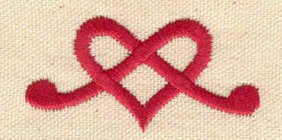 Embroidery Design: Heart  2.40w X 1.20h