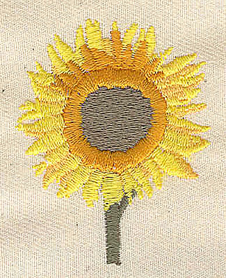 Embroidery Design: Sunflower 1.70w X 2.15h