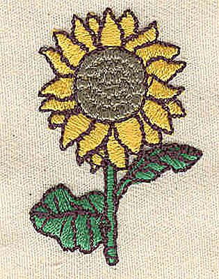 Embroidery Design: Sunflower 1.15w X 1.70h