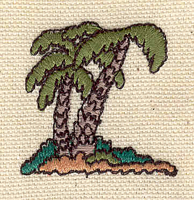 Embroidery Design: Palm trees B 1.45w X 1.45h