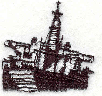 Embroidery Design: Battleship 11.30" x 1.30"