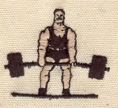 Embroidery Design: Weight Lifter 2.00w X 1.70h