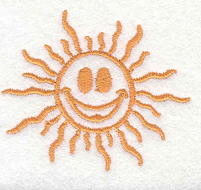 Embroidery Design: Sun happy face 2.60"w X 2.20"h