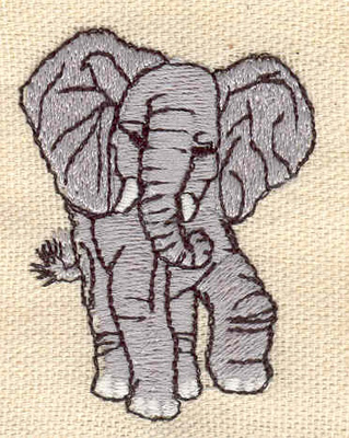 Embroidery Design: Elephant  1.50w X 2.10h