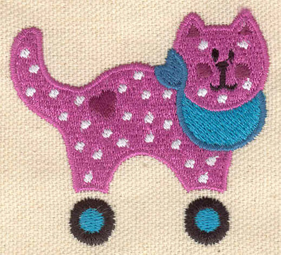 Embroidery Design: Cat on wheels 2.40w X 2.20h