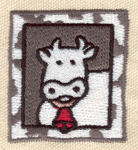Embroidery Design: Cow head 1.80w X 2.00h