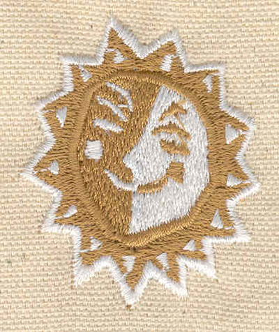 Embroidery Design: Sun with smile 1.65w X 2.10h
