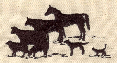 Embroidery Design: Barnyard animals 3.63w X 1.84h