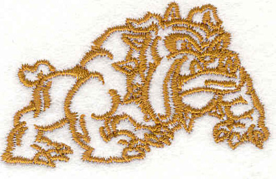 Embroidery Design: Bulldog B1.60" x 2.56"