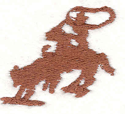 Embroidery Design: Cowboy with rope1.61"H x 1.94"W