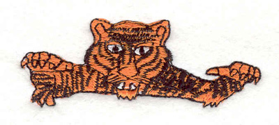 Embroidery Design: Tiger with claws A 2.94"w X 1.11"h