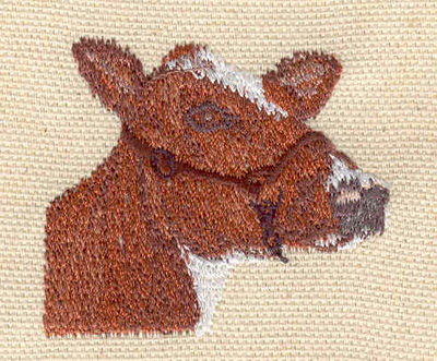 Embroidery Design: Cow head 1.90w X 1.70h