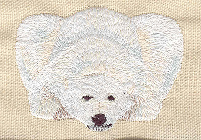 Embroidery Design: Polar bear resting 2.82w X 2.05h