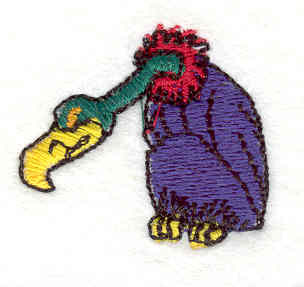 Embroidery Design: Vulture1.0" x 1.22"