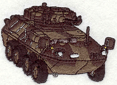 Embroidery Design: Tank1.85" x 2.58"