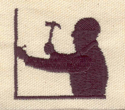 Embroidery Design: Construction worker 1.87w X 1.78h