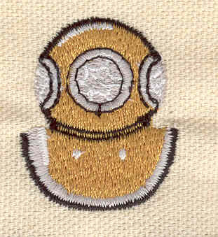 Embroidery Design: Deep sea diving mask 1.12w X 1.40h