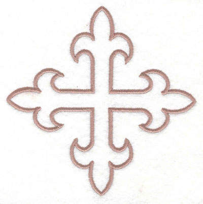 Embroidery Design: Cross B 4.05"w X 4.01"h