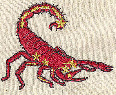 Embroidery Design: Scorpion 2.29w X 1.80h