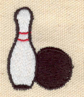 Embroidery Design: Bowling Pin and Ball 1.28w X 1.64h