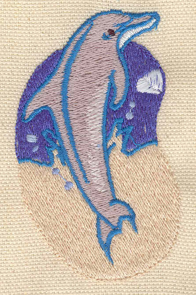 Embroidery Design: Dolphin E 1.88w X 3.14h