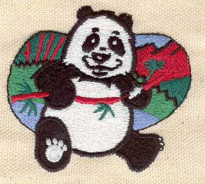 Embroidery Design: Panda bear 2.56w X 2.26h