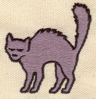 Embroidery Design: Cat with arched back 1.99w X 2.09h