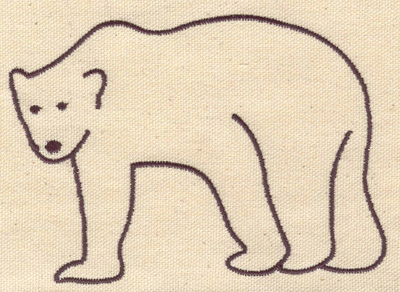 Embroidery Design: Polar bear outline 4.89w X 3.48h
