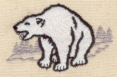 Embroidery Design: Polar Bear B 2.57w X 1.70h