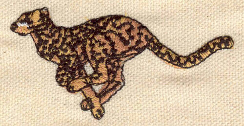 Embroidery Design: Cheetah 2.79w X 1.37h
